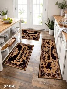 1PC Halloween Crystal Velvet Doormat, Ghost Pumpkin Black Cat Door Mat, Machine Washable Stain-Resistant Welcome Rug, Trick Or Treat Party Decor - Multicolor-1 - View 4