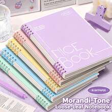 A5 Spiral Notebook, Detachable Loose-Leaf Notebook, 60 Sheets/120 Pages, Multiple Colors Available, Suitable For Journaling, Sketching And Writing, Perfect For School, College, Work And Office Use - Multicolor - View 1