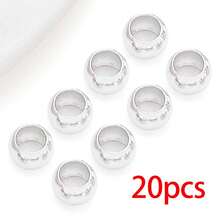 20pcs 18K Silvery Plated Crimp Beads Wire Guardians Clamshell Bead Tips Knot Covers End Caps For DIY Bracelet Necklace Jewelry Making Findings - Silver - View 19
