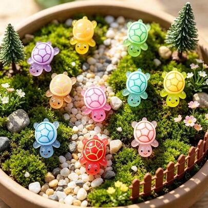 50pcs/1pc DIY Glow-In-The-Dark Resin Sea Turtle, Cute Ocean Animal Glow Ornament, Multi-Scene DIY Accessory, Cartoon Design Glow-In-The-Dark, Suitable For Phone Case, Nail Art, Car Decor, Desk, Micro Landscape And Other Unique DIY Decoration, Suitable As Holiday Gift, Party Favor, Party Gift, Autumn Decor, Outdoor Decor, Valentine's Day Decor, Halloween Decor, Christmas Decor, Ocean Party, Holiday Decor, Dream Theme, Saudi National Day Decor, Ramadan Gift