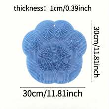 1pc Silicone Foot And Back Scrubbing Mat, Non-Slip Easy To Clean Bathroom Massage Mat, Designed For Enhanced Exfoliation And Relaxation - Multicolor - View 5