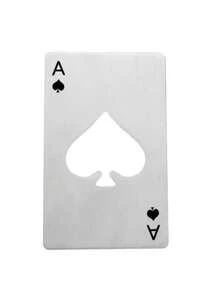 1 buah - Pembuka Botol Kartu Poker Ace Of Spades, Pembuka Botol Kaleng Soda, Pembuka Kaleng Kartu Stainless Steel - Hitam dan Putih - View 7