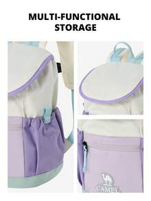 CAMEL CROWN Kindergarten Backpack, School Backpack, Lightweight Outdoor Backpack Suitable For Children And Family Outings - Light  Purple - View 5