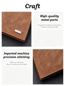 Customized Photo Carved Men's Wallet, Personalized Text PU Leather Wallet, Suitable For Boyfriends, Husbands, And Fathers' Anniversary Birthday Gifts. - Multicolor - View 6