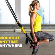 Family Resistance Training Set For Home Use, Includes Suspension Training Straps And Handles, Suitable For Full Body Home Workout, Comes With Door Anchor And Fitness Mesh Bag - A - View 4