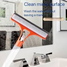 3-In-1 Window Cleaning Squeegee, Multi-Function Spray Window Scraper Cleaning Tool, Suitable For Window Glass Doors, Mirror Scraper, Brush, Car Glass, Motorcycle Glass, Silicone Integrated Spray Water Glass Squeegee, Household Window Squeegee 3-In-1 Water Scraper With Built-In Spray, Glass Cleaning Gadget - Multiple Styles - View 3