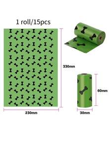 4/9/18 Rolls Pet Dog Poop Bags, Thickened And Durable, Suitable For Dog Walking And Carrying Dog Waste, Poop Bags Trash Bags - Green - View 9