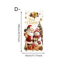 1pc Christmas Santa Sleigh Window Decal, Cartoon-Style Christmas Santa And Snowman Happy Christmas Glass Decal, Reusable Window Decal, Suitable For Christmas Decoration In Living Room During Winter Season - Multicolor - View 15