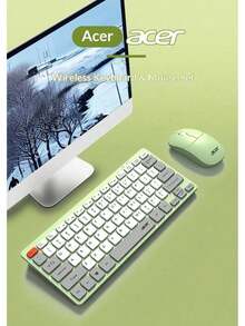 Acer 2.4G Dual-Mode Wireless Keyboard And Mouse Combo, Type-C Rechargeable, Digital Display, Silent Chocolate Keyboard, Adjustable DPI Mouse, Multi-Device Switching, Universal For Desktop, Laptop, And Tablet - View 1