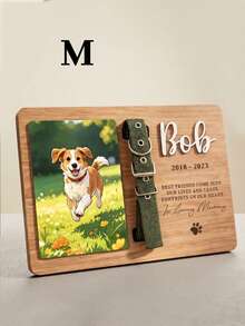 Personalized Custom Pet Memorial Plaque With Photo & Collar Clip, Engraved Name/Life Years/Quote, Wooden Base, Photo Slot, Collar Holder – Perfect For Home Decoration, Keepsake Gift For Pet Lovers (Dog/Cat Owners) - Multicolor - View 11