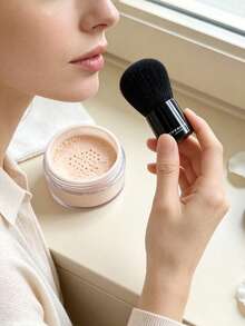 GIVENCHY Kabuki Makeup Brush, Compact Size, Portable And Durable, Suitable For Travel, Soft Dense Bristles, Glossy Black Handle With Logo Design, For Personal Use And Gift Giving, GIVENCHY‑GIFT‑24 - Black - View 5