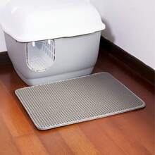 Cat Litter Mat, Cat Paw Mat, Cat Litter Box, Dog Litter Box, Anti-Splash Cat Litter Mat, Prevent Cat Litter From Being Carried Out Of The Litter Box, Double Layer Filtration To Control Litter Fallout, Anti-Splash Toilet Mat, Paw Mat - Multicolor - View 1