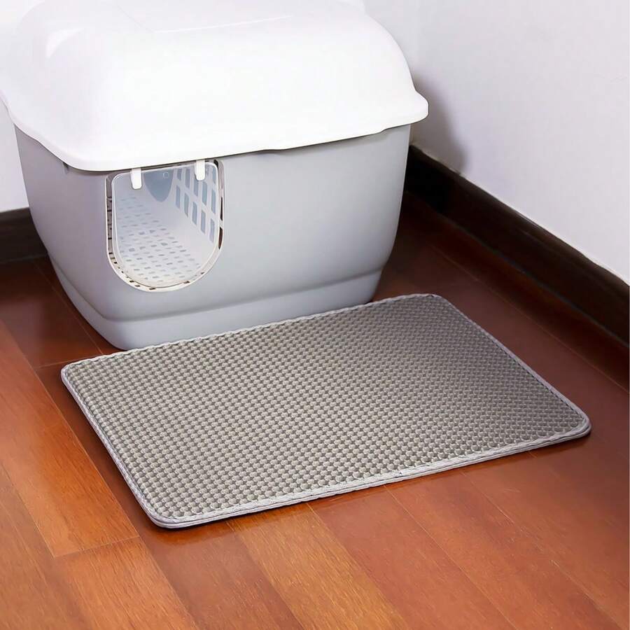 Cat Litter Mat, Cat Paw Mat, Cat Litter Box, Dog Litter Box, Anti-Splash Cat Litter Mat, Prevent Cat Litter From Being Carried Out Of The Litter Box, Double Layer Filtration To Control Litter Fallout, Anti-Splash Toilet Mat, Paw Mat - Multicolor - View 1