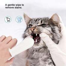 1/20/40pcs Pet Ear Cleaning Cotton Pads, Suitable For Dogs And Cats, Soft And Easy To Use, Can Remove Food Residue, Non-Irritating To Skin, Suitable For Daily Ear And Teeth Care For Dogs And Cats, Thanksgiving Pet Grooming Supplies - Multicolor - View 5
