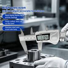 1 pieza Calibrador Vernier Digital Electrónico de Acero Inoxidable de 6 pulgadas 0-150mm, Micrómetro de Metal, Herramientas de Medición, Con Caja de Almacenamiento, Para Inspección de Hardware, Reparación Manual, Medición de Taller, DIY en el Hogar - 0-150 mm - Ver 2