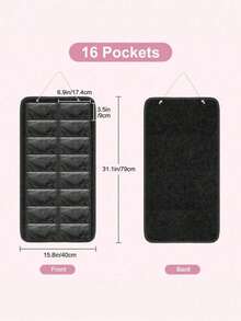 1pc (16-Slot) Felt Eyeglass Hanging Bag, Fashionable Eyeglass Accessory And Jewelry Storage Bag, Wall-Mounted Eyeglass Organizer, Perfect Gift For Birthday, Wedding, Party, Colleagues, Friends And Family, Suitable For Back To School Season - Multicolor - View 8