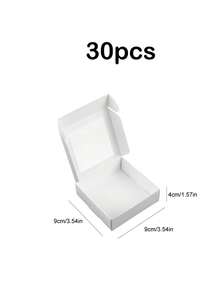 5/10/30pcs White Small Gift Boxes With Transparent Display Window, Suitable For Jewelry, Soap, Candy Packaging, Handmade Paper Boxes, Decorative Flat Gift Boxes, Can Be Used For Gifts, Handicrafts, Wedding Parties And Bridal Showers - White - View 12