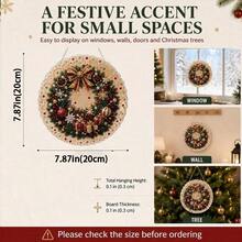 Christmas Pearl And Diamond Sunlight Capture Set, Thickened 3d Design, Diy Craft | Pre-Installed Metal Chain, Lace-Trimmed Acrylic Round Plate, 3d Mixed-Size Pearl Bead Crafts, Festive Window And Wall Decorations. - A - View 7