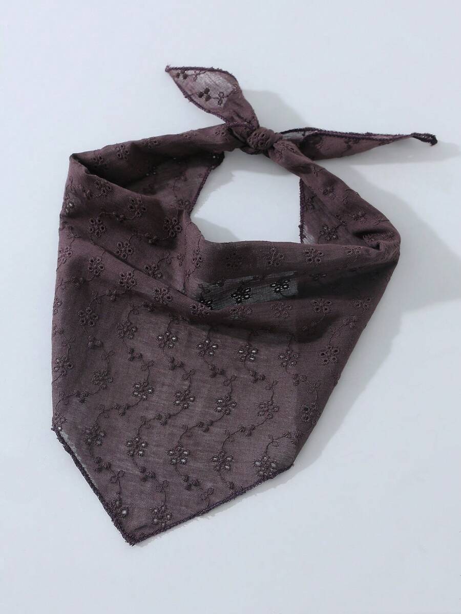 1件/套 女款時尚刺繡花卉圖案髮帶，適合日常與度假使用 - 紫薯色 - 查看 1