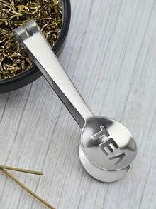 Stainless Steel Tea Bag Squeezer, Silver Tea Bag Clip, Tea Bag Filter Clip, Tea Bag Spoon For Loose Tea, Ice Cubes, Sugar - Multicolor - View 8