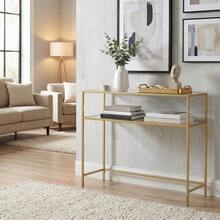 Zweistöckiger Konsolentisch | Eingangstisch | Sofa‑Tisch | Flurtisch - Gold - Übersicht 5
