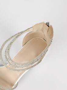 Women's High Heel Mary Jane Pumps, Fashion Casual Slip-On Backless Sandals - White - View 4