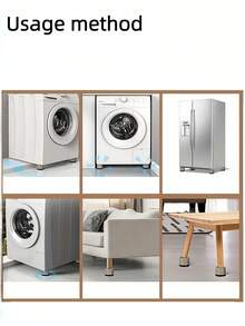 4pcs Washing Machine Base Pads, Used To Raise Base, Prevent Slipping, Absorb Vibration And Reduce Noise, Universal Fit, Can Increase Height And Fix Machine Feet - Washing Machine Anti-vibration Pads - View 10