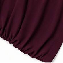 Women's Halter Deep V Metal Splice Backless Pleated Cropped Camisole, Suitable For Daily, Commute, Date, Vacation, Valentine's Day Casual Summer - Red Violet - View 5
