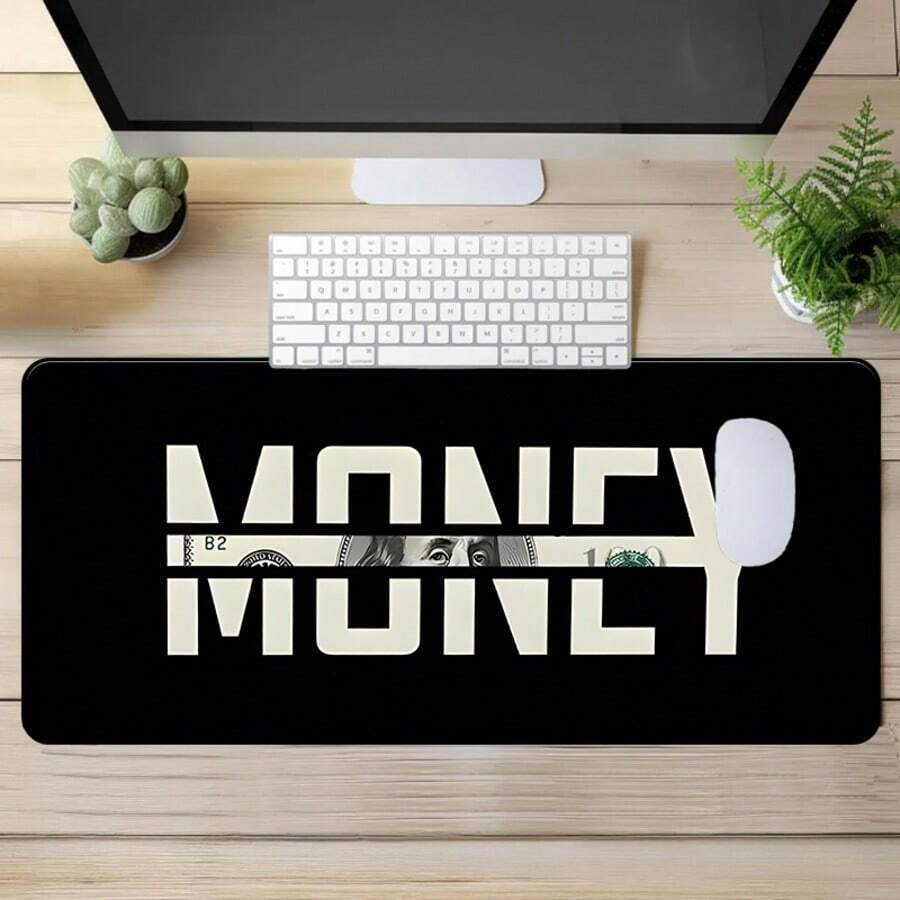 35.4x15.7 Inch Funny Cartoon Monster Gaming Mouse Pad, Extended Desk Mat With Stitched Edges, Non-Slip Rubber Base, Suitable For Home Office Decor, Multifunctional Desk Pad, Perfect Gift For Men And Women - Pixel Design - View 1