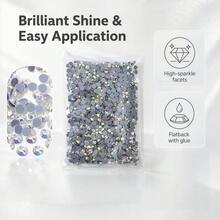1440pcs DIY Hot Repair Glass Crystal, Nail Hot Melt Rhinestones, Crystal Gems, Can Be Used For Clothing, Shoes, Hats, Bags, Fabrics - Multi-color-sS16-4.0mm - View 7
