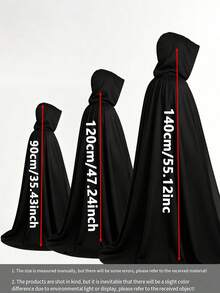 Halloween Cape Set Kids Party Costume Black Vampire Grim Reaper Cloak - Multicolor - View 7