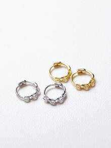 1pc S925 Sterling Silver Minimalist Geometric Circular Nose Ring, Creative Delicate Design, Exclusive Style For Women, Essential For Parties, Ideal Gift For Girlfriend, Mom And Sister - Single - View 2