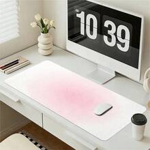1pc Leather Mouse Pad Light White Pink Gamer Desk Mat New Mousepad XXL Mechanical Keyboard Pad Leather Office Non-Slip Soft Table Mat - View 1