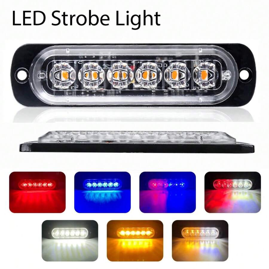 1 Pc 6LED Car Warning Light Grill Breakdown Light Car Truck Trailer Beacon Lamp LED Side Light For Cars 12V - 24V - 6led - View 1