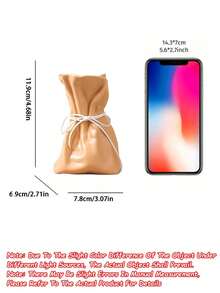 Bag-Shaped Resin Vase, Pleated Bag Design With Bow Rope Decoration, Modern Aesthetic Tabletop Vase, Home Living Room Bookshelf Decor - Multiple Styles - View 15