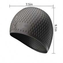 Unisex Silicone Swim Cap, Comfortable Bath Cap For Men And Women, Keeps Hair Dry While Swimming, Suitable For Curly, Short And Medium-Length Hair - Multicolor - View 9