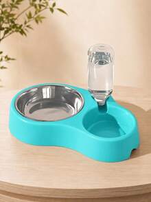 Structured Craftsmanship 2-In-1 Pet Food And Water Bowl, Suitable For Small/Medium Cats, Dogs, Rabbits And Other Pets, Easy To Clean. Dog Stuff, Cat Stuff, Cat And Dog Dual-Use Bowl Combination. Durable Plastic Material With Stainless Steel Bowl, Easy To Clean, Suitable For Cats And Dogs - 500ml - View 19