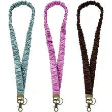 3pcs Elastic Hair Ties ID Card Lanyard – Cute Key Neck Strap Women Retractable Keychain - C-multicolor - View 9