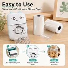 Transparent Self-Adhesive Thermal Paper Roll - 57mm X 2.5m, Compatible With Most Mini Printers | Create Receipts And Labels Without Batteries, Office Supplies, Clear Printing, Self-Adhesive Backing, Smooth Surface, Printers, Retail Stores - View 9