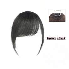 Synthetic Slanted Bangs Short Brown Black Fake Hair Fringe Extension Clip In Hairpieces Accessories For Women Girl, Halloween - Multicolor - View 11