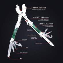 1PC New Multi-Function Wire Stripper Cable Cutter Crimping Pliers Convertible Head Shape Cutting Winding Etc. Electrician Professional Repair Tool Wire Circuit Repair Pliers Suitable For Home Factory Office Auto Repair Etc. - Multifunctional Wire Stripper - View 3