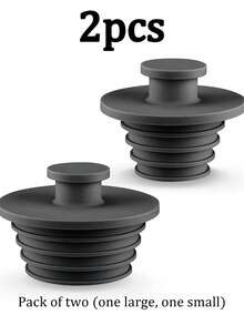 2pcs Silicone Anti-Clogging Universal Drain Stoppers, Suitable For Kitchen Sink, Bathtub, Bathroom Drain, Bathtub Replacement Parts, Leak-Proof Sealing, Easy Installation, No Tools Required, Bathroom Decor And Accessories - Multiple Styles - View 11
