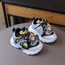 1 Pair Fashionable Baby Sports Shoes, Soft Breathable Fabric, Lightweight Shock-Absorbing Non-Slip Sole, Caring For Baby's Little Feet. Multiple Colors Available, Suitable For Running And Jumping, Essential For Cute Babies! - Black - View 2