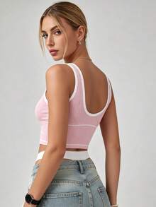 Runway Rest 2 Packs High Support Contrast Binding Sports Bra - Multicolor - View 4