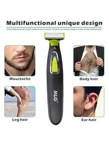 Electric Shaver Portable Full Body Trimmer Unisex USB T-Blade Suitable For Beard And Underarm Washable 300mAh Battery Capacity - View 2