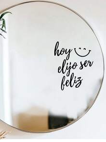 Positive Affirmation Mirror Wall Sticker: "Today, I Choose Happiness" Smile Decal - A - View 4