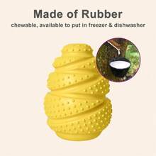 Bumpy Grenade Pet Treat Dispenser Toy, Rubber Chew Toy For Dogs, Teething Toy, Machine Washable And Freezable - Multicolor - View 3