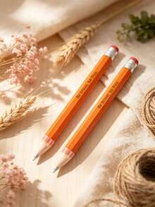 [Customized]2pcs, Customized Engraved Name Pencils With Eraser - Suitable For Sketching, Exams And Painting - - Ideal Birthday, Christmas And Thanksgiving Gifts - Sets - View 12