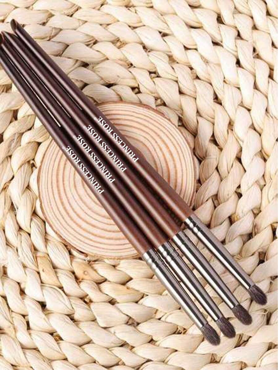 Princess Rose New 1pc Goat Hair Eyeshadow Brush, Conical Brush, Small Makeup Brush, Eye Makeup Brush - Brown - View 1