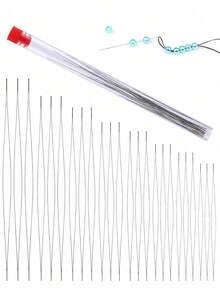 24/31/32/Set DIY Beading Needles, Includes Middle Hole Beading Needles, Thin Long Seed Bead Needles, Jewelry Making Tools For Bracelets, Necklaces - View 9
